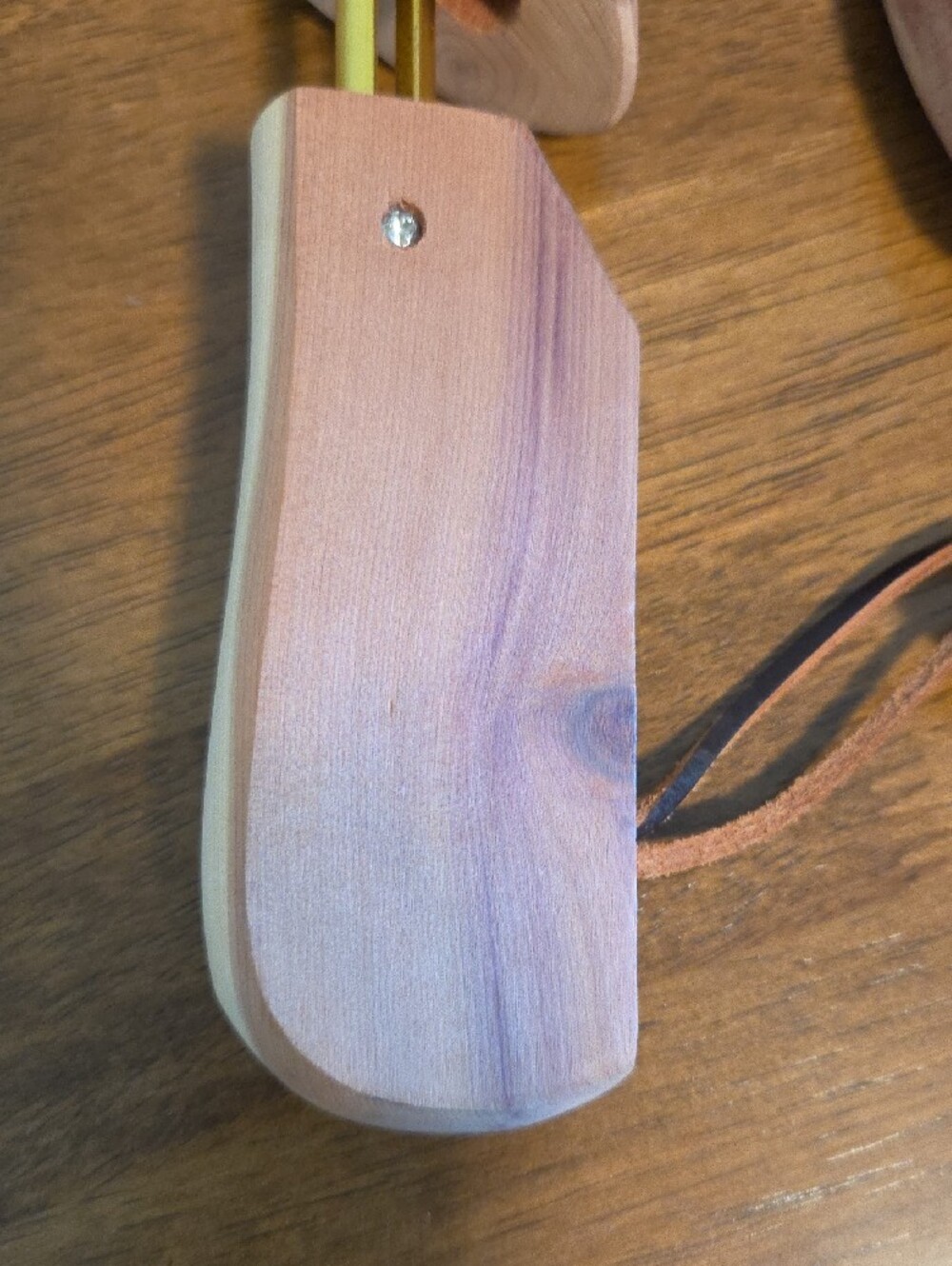 Wooden Cedar Shoe Trees with Brass Adjustable Rods - Natural Cedar - Picture 6 of 8